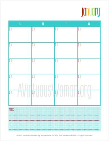 Month at a Glance | It's My Life Planner