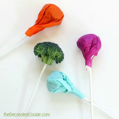 April Fools Day Pranks for Kids - Broccoli Lollipop