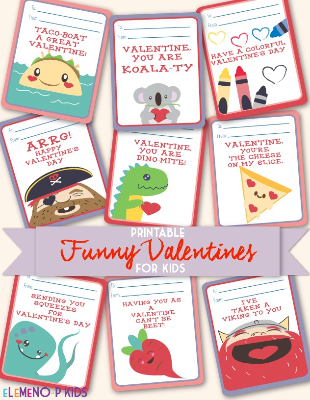 Funny Valentines Day Cards For Kids eLeMeNOP Kids