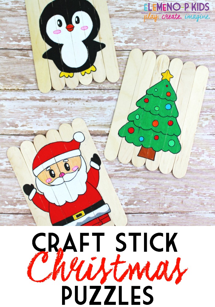 Craft Stick Christmas Puzzles